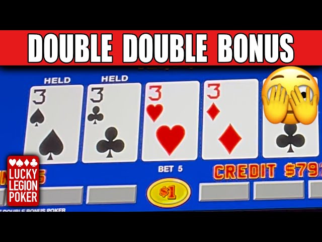 DOUBLE DOUBLE BONUS VIDEO POKER - So Many Dealt Triples for Mrs LL