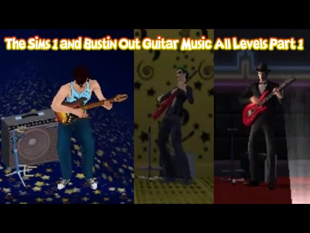 The Sims 1 and Bustin' Out Guitar Music All Levels Part 1