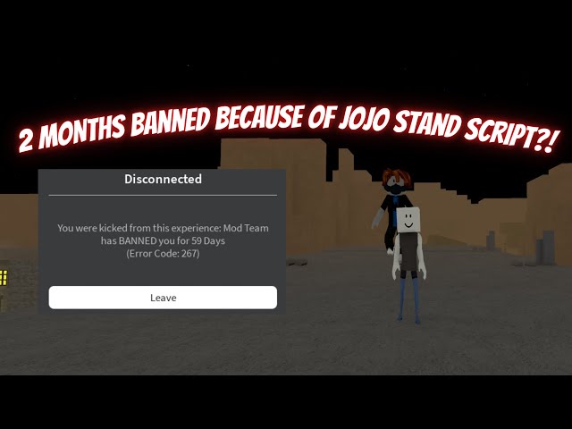 2 MONTHS BAN for using Jojo Stand Script 😈 (Da Hood)