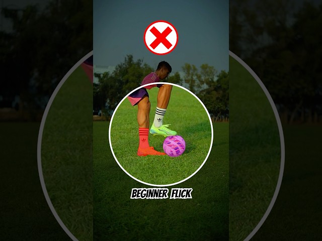 How to do BEGINNER FLICK ⚽️.#football #footballskills #soccer #tutorialvideo #beginner #shorts