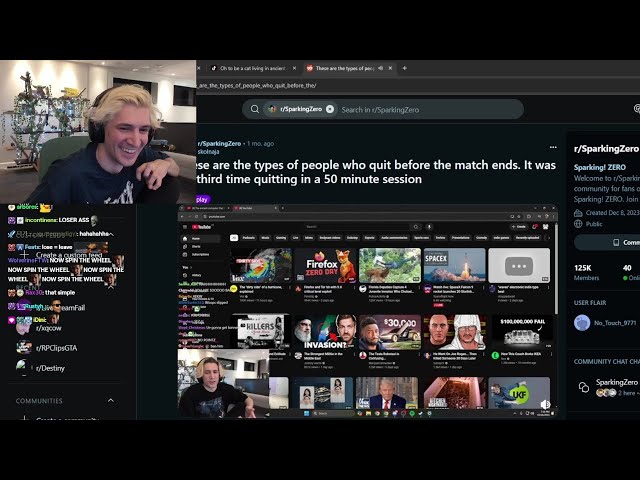 xQc Dies Laughing at Dragon Ball Community Mad at him for Leaving Games in Sparking Zero