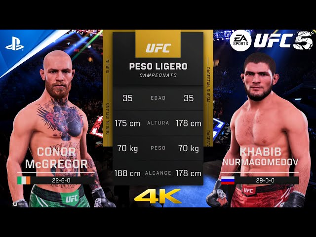 UFC 5 - Conor McGregor vs Khabib Nurmagomedov - gameplay ps5 4K