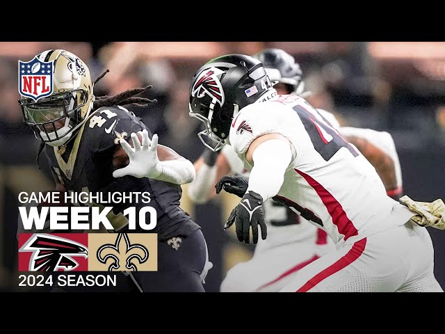 Atlanta Falcons vs. New Orleans Saints | 2024 Week 10 Game Highlights