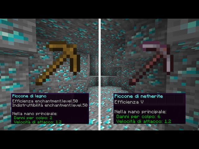 Wooden Pickaxe Unbreaking 50 VS Netherite Pickaxe on Minecraft 1.21!!!