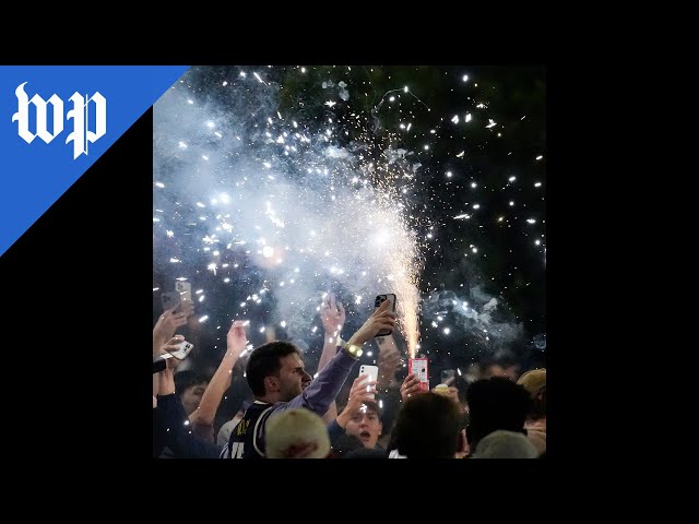 Denver fans celebrate as Nuggets win first NBA title