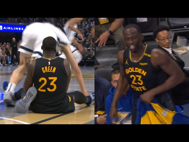 Draymond Green trips Zach Edey then says "f**k you" to ref after ejected vs Grizzlies