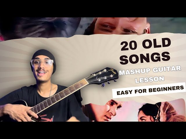 Easy Hindi Songs On Guitar Tor Beginners | Old Mashup 4 Chords