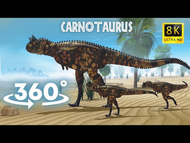 VR Jurassic Encyclopedia #24 - Carnotaurus dinosaur facts 360 Education