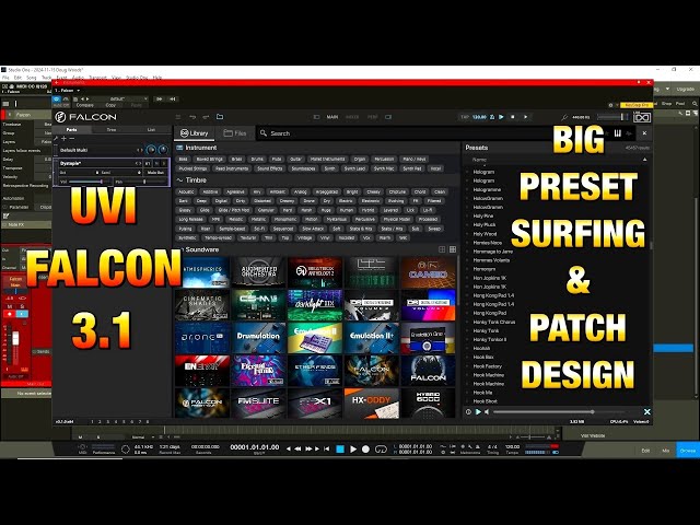 UVI Falcon 3.1 - The New Browser is Brilliant - Big Preset Surfing & Patch Design