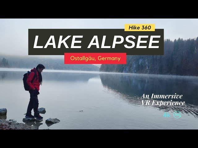 Hiking at Lake Alpsee near  Neuschwanstein and Hohenschwangau castles | VR360