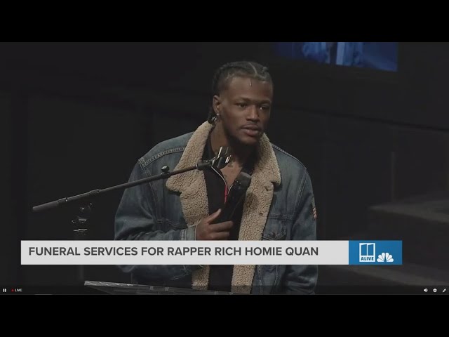 DC Young Fly remembers Rich Homie Quan at Celebration of Life service