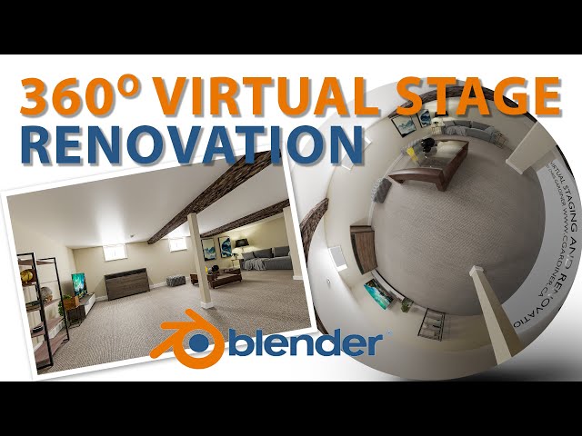 360 Virtual Stage/Renovation, Spherical Video in Blender