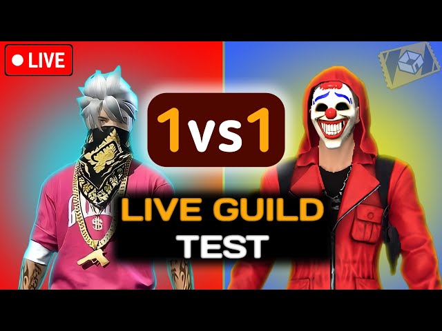 FREE FIRE LIVE 😎 1v1 GUILD TEST | TEAM CODE GIVEAWAY | #freefirelive #gyangaming #nonstopgaming