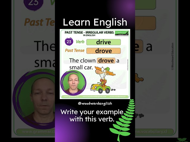 Past Tense of DRIVE in English ✅ English Pronunciation of DROVE | Learn English Irregular Verbs