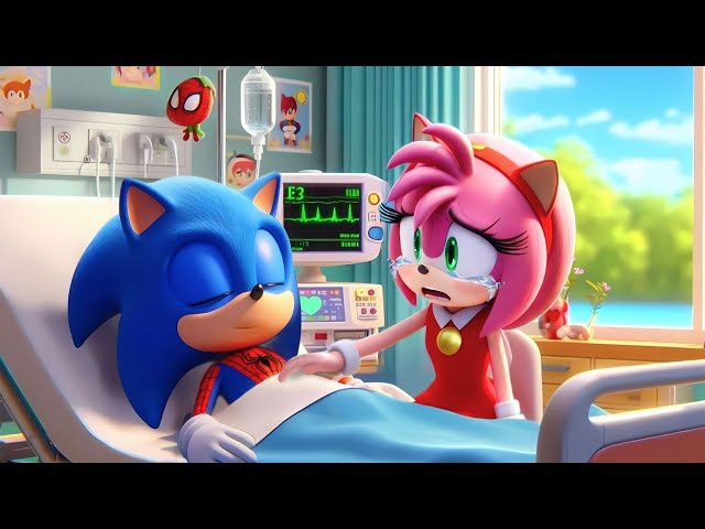 SPIDERMAN SONIC Please Wake Up! Don't Leave AMY Alone!😭| Sad Story | Sonic The Hedgehog 3 Animation