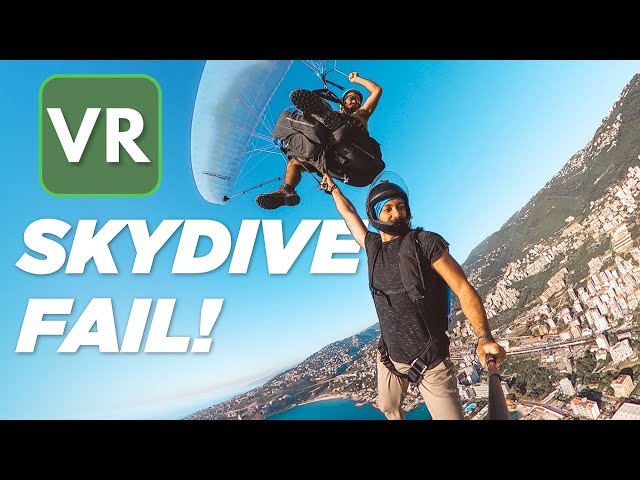 Skydive FAIL | FULL JUMP in RAW VR