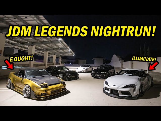 JDM Legends Nightrun! Ft. Illiminate & E_Ought | Completing Tim's WRX!