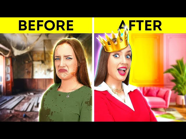 FANTASTIC ROOM MAKEOVER CHALLENGE ! Extreme VS Smart Bedroom Makeover!