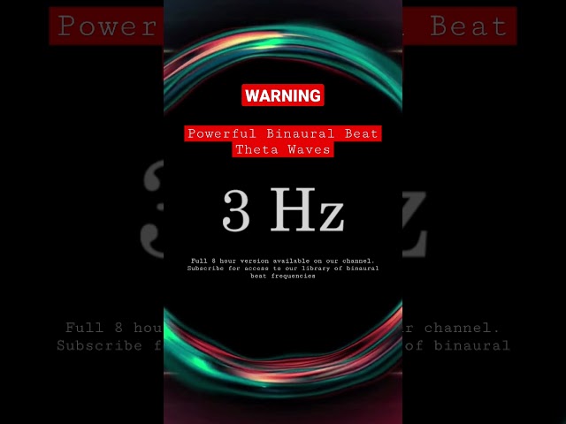 3Hz Relieve Fatigue & Muscle Tension - Pure Tone Binaural Beat