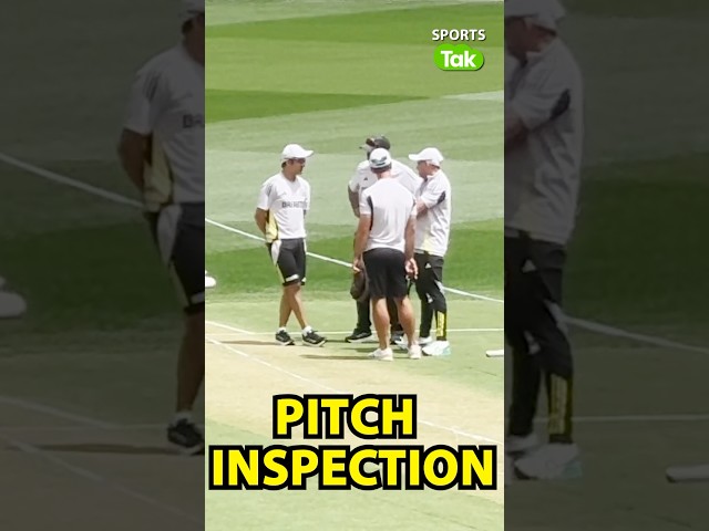 GAUTAM GAMBHIR AND AJIT AGARKAR PITCH INSPECTION: Aisi hogi Perth ki !st test match ki Pitch