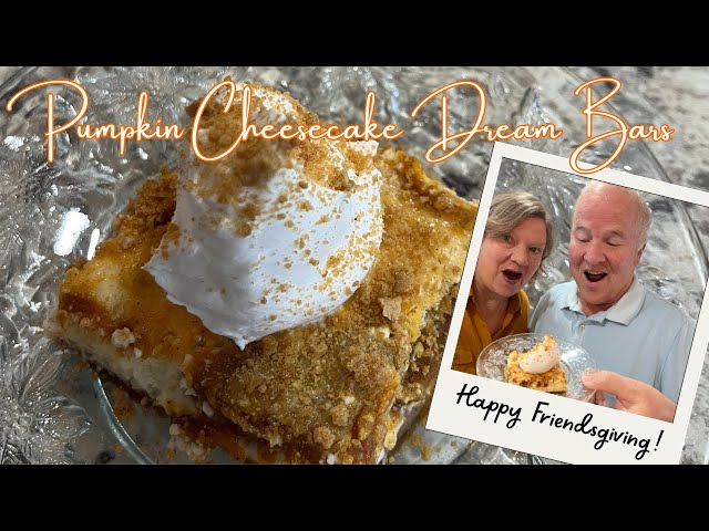 Pumpkin Cheesecake Dream Bars / Friendsgiving Pumpkin Cheesecake Bars