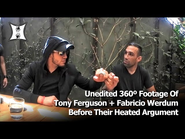 Unedited 360º Footage Of Tony Ferguson + Fabricio Werdum Before Argument At UFC 216 Media Lunch