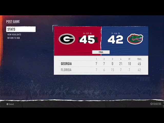 ISU/Florida Yr 3 CFP Semis: #2 Florida vs #6 Georgia