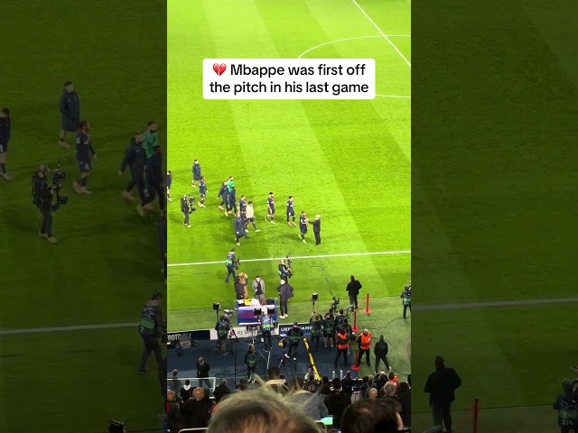 Mbappe was the first off the pitch after his LAST UCL game for PSG 💔 #footballshorts