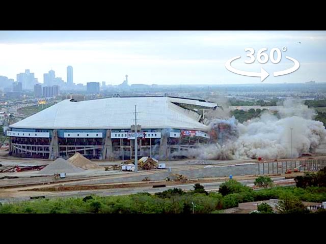 Dallas Cowboy Stadium Implosion Live Streamed 360 Video