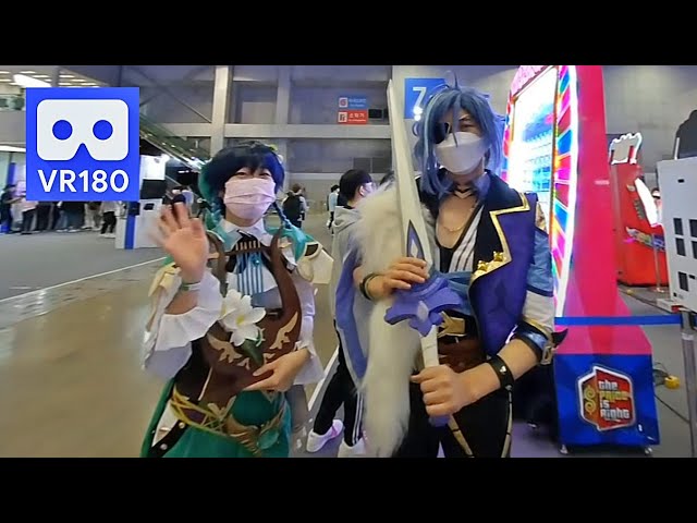 3D 180VR 4K Cool Game Cosplayers in Arcade Game Show