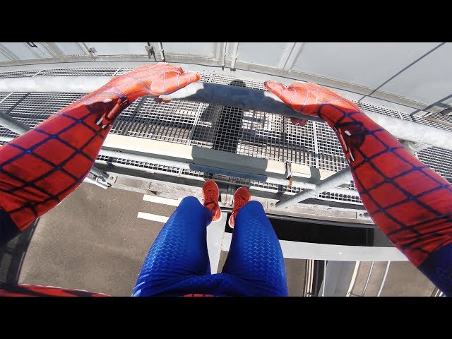 SPIDERMAN Fights Crime - Real Life Parkour POV