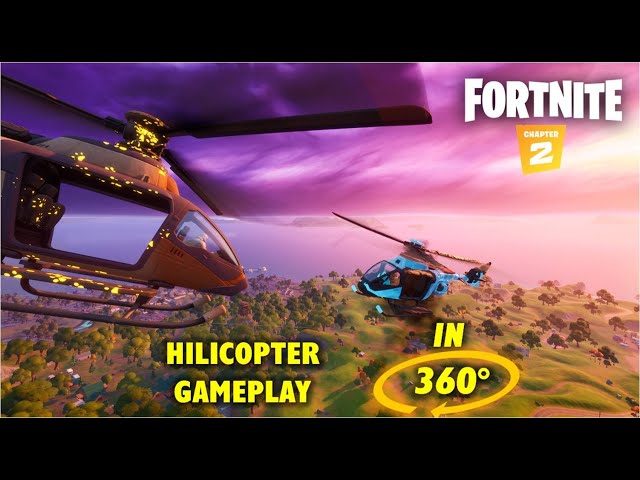 Fortnite NEW HELICOPTERS - Gameplay in 360° - Chapter 2 Season 2 in VR 360