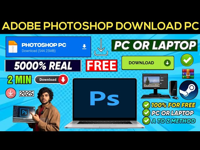 📥 ADOBE PHOTOSHOP DOWNLOAD | HOW TO INSTALL ADOBE PHOTOSHOP | ADOBE PHOTOSHOP PC OR LAPTOP DOWNLOAD