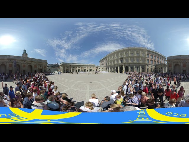 Cambio de Guardia en el Palacio Real de Estocolmo (Suecia) a 360º