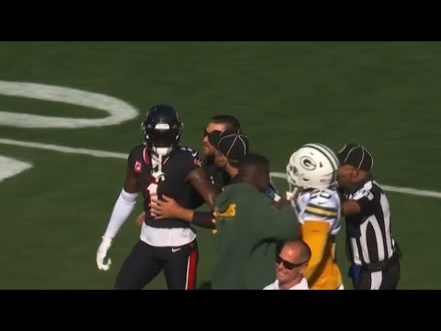 Stefon Diggs & Jaire Alexander gets into *HEATED EXCHANGE* | Texans vs Packers