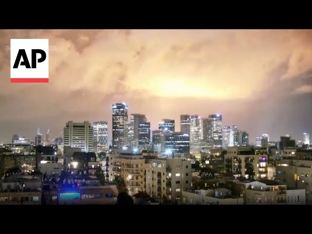 Video captures rocket interception over Tel Aviv, Israel