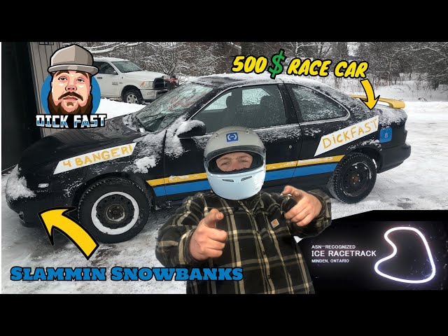 RACING With 500$ CARS on ICE & SNOW (ice racing side by side with 20 other cars)