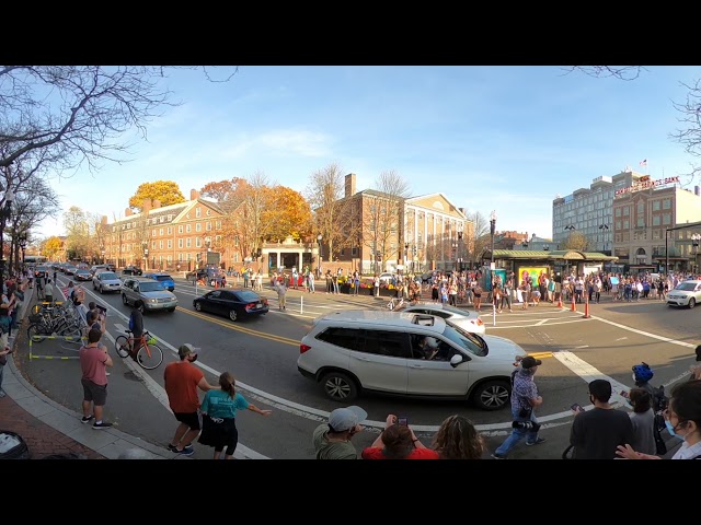 Harvard Square Ecstatic As Biden-Harris Announced Winner of 2020 Election (in 360!)