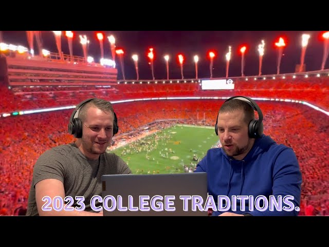 British Guys CRAZY for College Football TRADITIONS / ATMOSPHERES 2023!