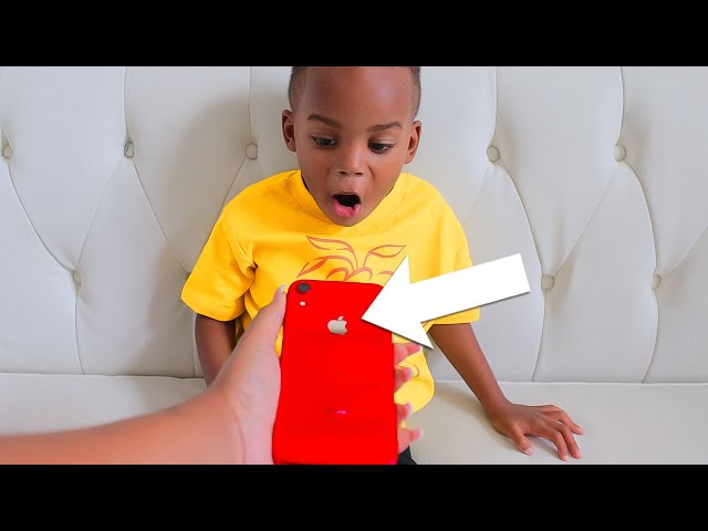 baby gets surprised with an iPhone