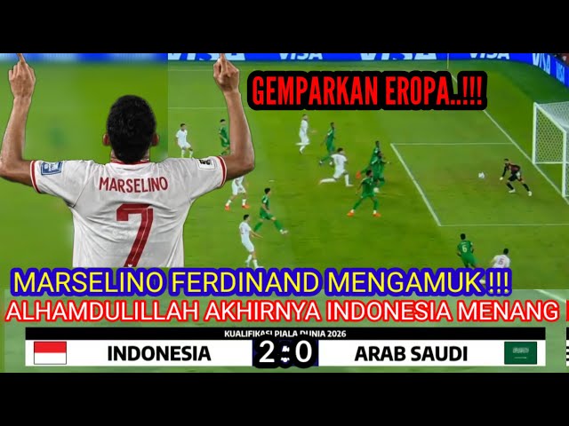 🔴BEK ARAB SAUDI DIBIKIN MELONGO!! Aksi kelas dunia Marselino! INDONESIA VS ARAB SAUDI kualifikasi PD