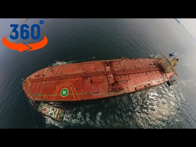 VR 360 video in 6K.Aerial photography of real scenes