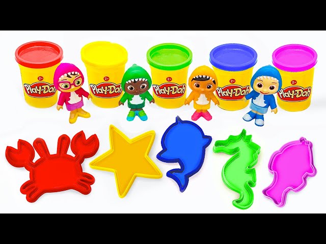 Aprende Los Animales, Colores y Formas con Play Doh 🐬🦊🐸 Video Educativo para Niños y Bebés