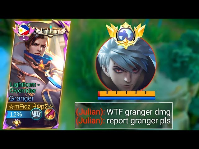 HOW TO DESTROY TOP GLOBAL JULIAN IN RANK GAME USING THIS SECRET BUILD| GRANGER BEST BUILD| - MLBB