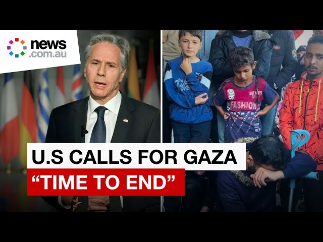 Israel forces new displacement as US says 'time to end' Gaza war