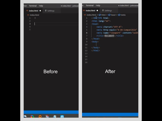 Emmet HTML not working -  ! + ENTER not working - Visual Studio Code