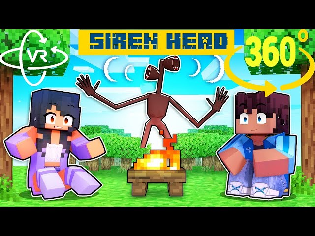 Aphmau - One Night with SIREN HEAD in Minecraft 360°