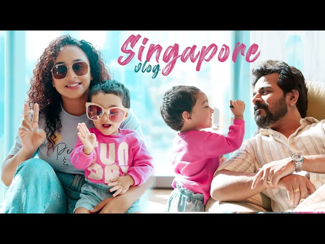 Singapore Vlog Day 1 | Pearle Maaney | Srinish Aravind | Baby Nila