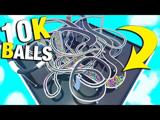 10,000 MARBLES VS CRAZY MARBLE RUN + MARBLE CAMERA!!! - Marble World