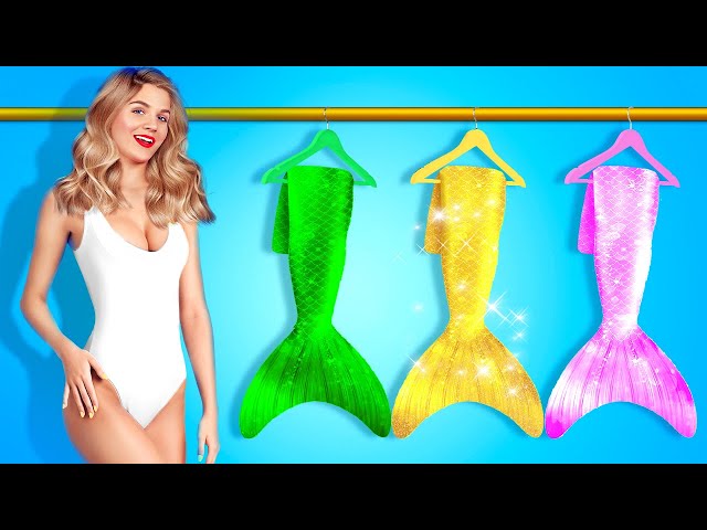 Mermaid's Tail in Real Life! 🧜‍♀️ Extreme DIY Hacks How to Be a Mermaid by Teen Spot